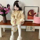 ワンピース 女の子 ベビー キッズ 秋冬 中綿入り 厚手 裏起毛 蝶 刺繍 ふわふわ プリンセスドレス 綿 コットン クリーム 中国風 民族衣装風 お正月 フォーマル パーティー 発表会