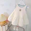 ワンピース キッズ 女の子 ベビー ノースリーブ プリンセスドレス ドット柄 水玉模様 綿 コットン かわいい おしゃれ 韓国 Aライン 1歳 2歳 3歳 お出...