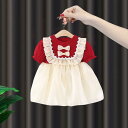 ワンピース 女の子 ベビー 幼児 1歳 春夏 半袖 リボン かわいい プリンセス 韓国 スウィート 綿 コットン ドレス プルオーバー お出かけ着