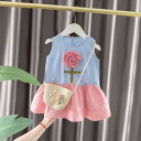 ベビー セットアップ 女の子 ノースリーブ かわいい プリンセス 誕生日 お祝い 記念日 フォーマル ドレス 綿 コットン 春夏