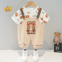 ベビー セットアップ 男の子 女の子 ユニセックス 幼児 サロペット ショートパンツ 半袖 コットン 春夏 薄手 カジュアル 普段使い
