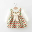 ワンピース ベビー 女の子 春秋 長袖 小花柄 綿 コットン スウィート かわいい おしゃれ お呼ばれ フォーマル セレモニー ドレス 1歳 2歳 3歳 誕生日...