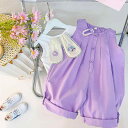 ベビー服 女の子 女児 春夏 おしゃれ かわいい 綿 コットン 半袖 ショートパンツ 2点セット ツーピース 普段使い 部屋着 カジュアルウェア