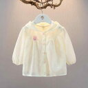 パーカー 女の子 キッズ ベビー UVカット フード付き 透かし編み 薄手 軽量 通気性 日よけ 春夏 ポリエステル ホワイト 羽織り