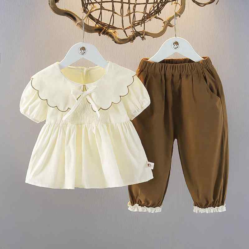子供服 女の子 キッズ 1-3歳 半袖 ショートパンツ 薄手 夏 セットアップ ツーピース 綿 コットン 韓国 カジュアル 普段使い