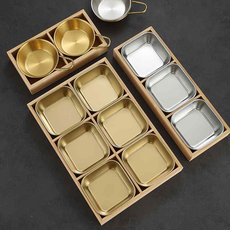 仕切りプレート 業務用 9マス 盛り付け皿 竹製トレイ ステンレス製食器 飲食店 火鍋 焼肉 牛肉 野菜 オ..