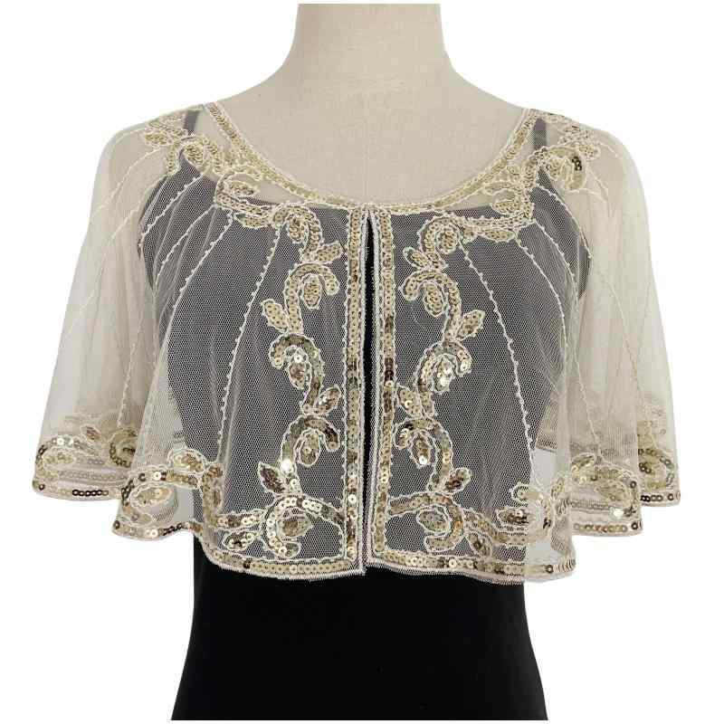 ショール レディース ボレロ ストール スパンコール ラメ レース 薄手 UVカット フォーマル 結婚式 二次会 披露宴 お呼ばれ パーティー 演奏会 発表会 冷房対策 羽織り