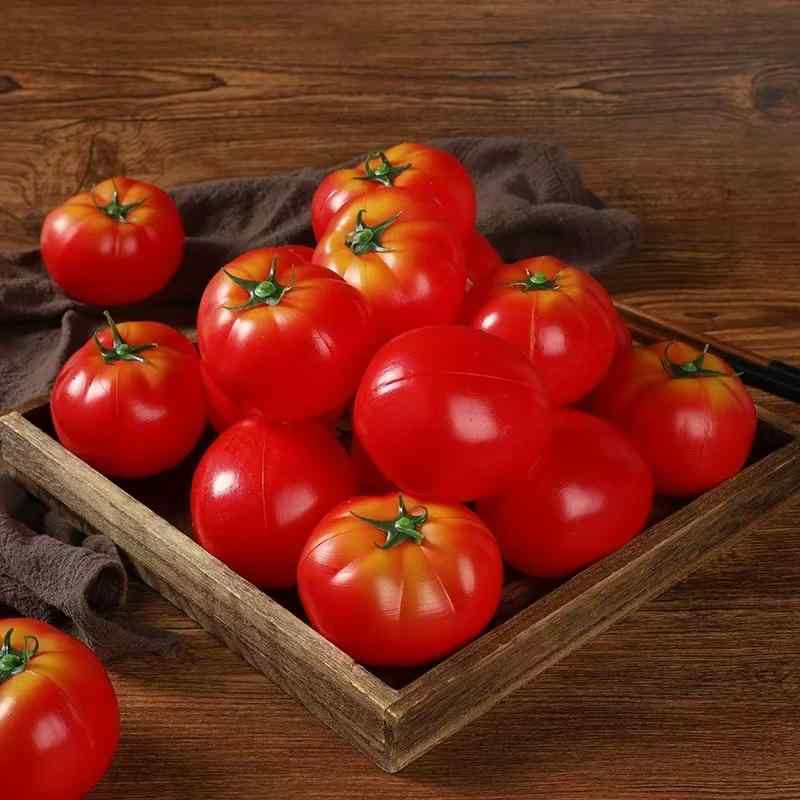 食品サンプル プラスチック製 リアル トマト フェイク 野菜 フルーツ 模型 ディスプレイ 店舗装飾 おま..