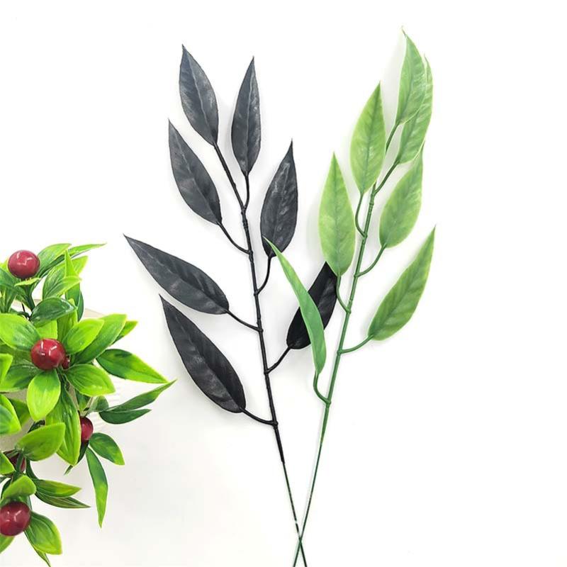 フェイクグリーン リアルな葉 人工枝 ポリエチレン製 サツマイモリーフ 装飾 インテリア ウェディング ..