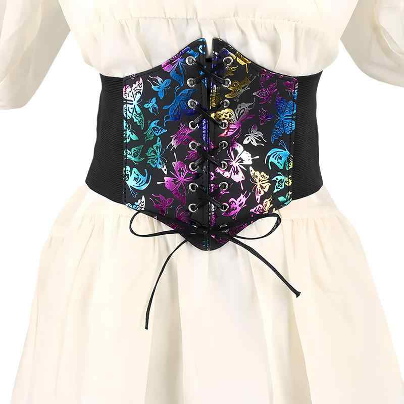 ベルト レディース ウエストマークベルト リボン飾り 手編み フェイクレザー 幅広 エレガント 高級感 ..