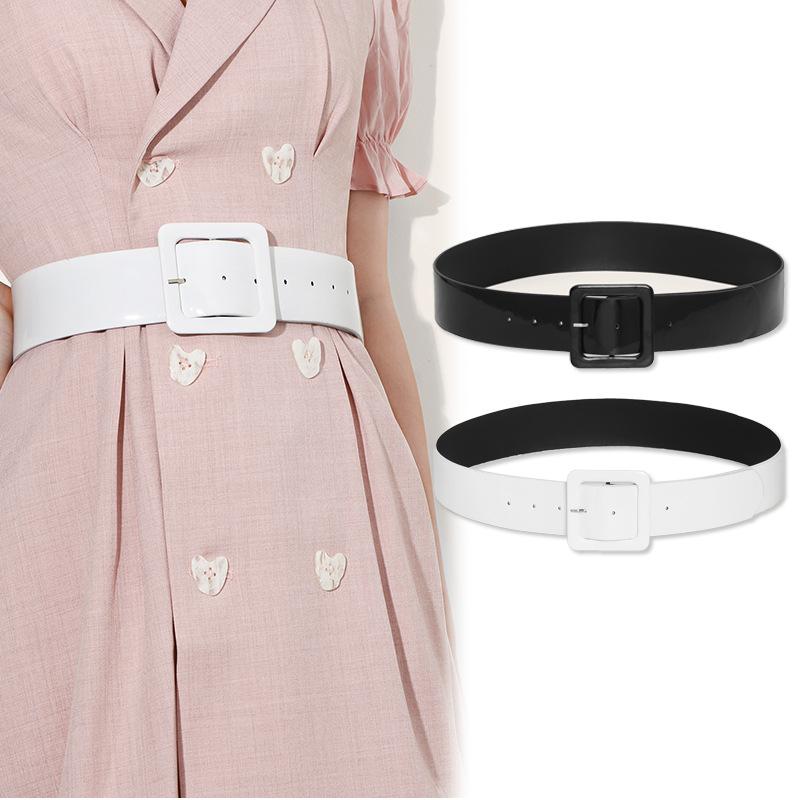 ベルト レディース 幅広 PUレザー 太ベルト ウエストマーク ファッションベルト スタイルアップ 細見え..