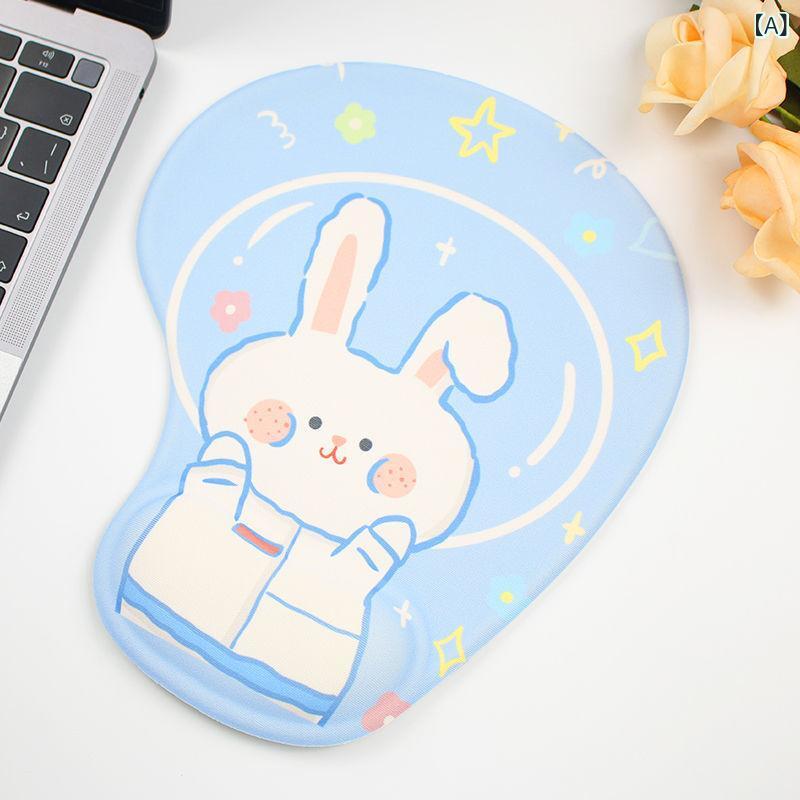 マウスパッド 男女兼用 シリコン製 リストレスト付き かわいい キャラクター おしゃれ インスタ映え 滑り止め 疲労軽減 オフィス ゲーミング PC作業