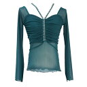 ダンスウェア レディース ベリーダンス オリエンタルダンス 練習着 発表会 舞台 パフォーマンス トップス セクシー 初心者向け ネット素材 ポリエステル