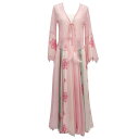 ダンス衣装 レディース 女性用 クラシックダンス 中国舞踊 発表会 舞台 練習着 古典風 エレガント シースルー 透け感 テンセル ナイロン ピンク トップス ...