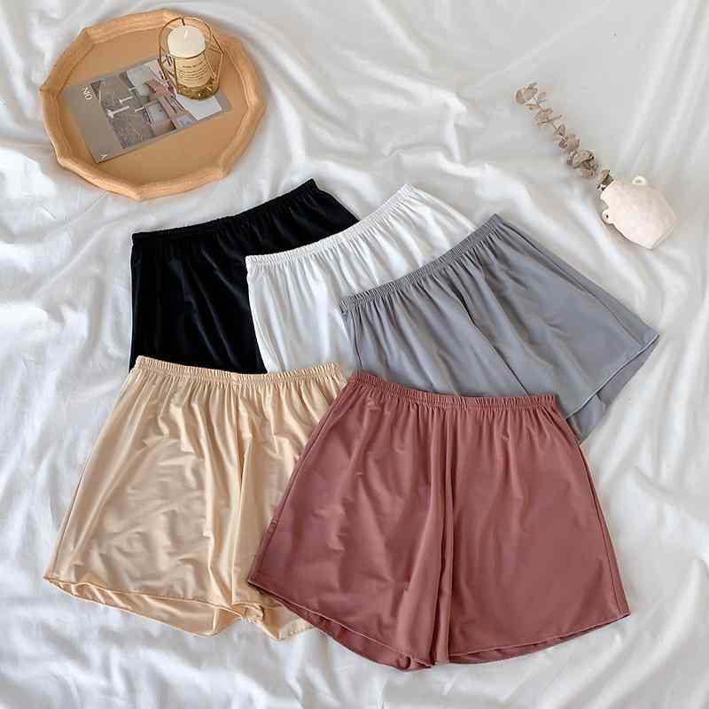 インナーショートパンツ レディース 春夏 薄手 透け防止 外出OK ハイウエスト ゆったり ルームウェア カジュアル 普段使い ポリエステル 通気性