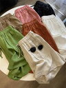 ショートパンツ レディース リネン コットン レトロ カジュアル ゆったり ウエストゴム ドローストリング ワイド 体型カバー 細見え ホットパンツ 春夏