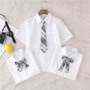 シャツ レディース JK制服 スクール 半袖 白 薄手 ポリエステル 軽量 ネクタイ 蝶ネクタイ 普段使い 夏