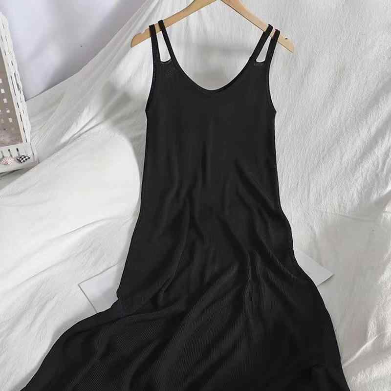 ワンピース レディース プラスサイズ キャミソール ノースリーブ ロング丈 マキシ丈 接触冷感 再生繊維 春夏 カジュアル リラックス 普段使い 重ね着