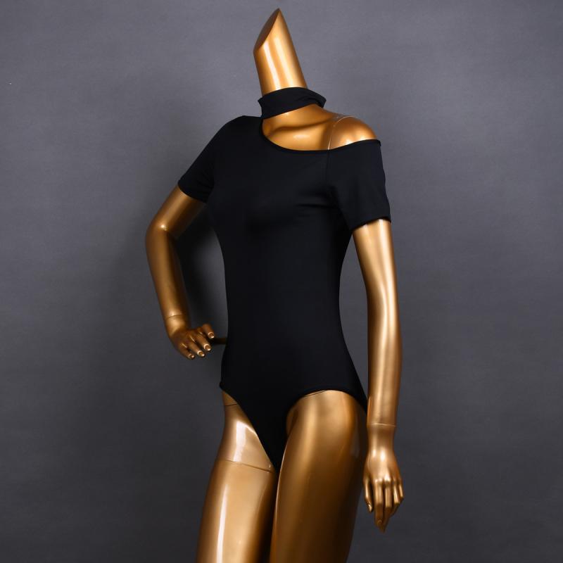 レオタード レディース 大人用 ラテンダンス モダンダンス オフショルダー トップス ボディスーツ シン..