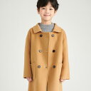 コート キッズ 男の子 女の子 ユニセックス ウール ダブルフェイス 秋冬 韓国スタイル ミドル丈 厚手 ダブルボタン 襟付き
