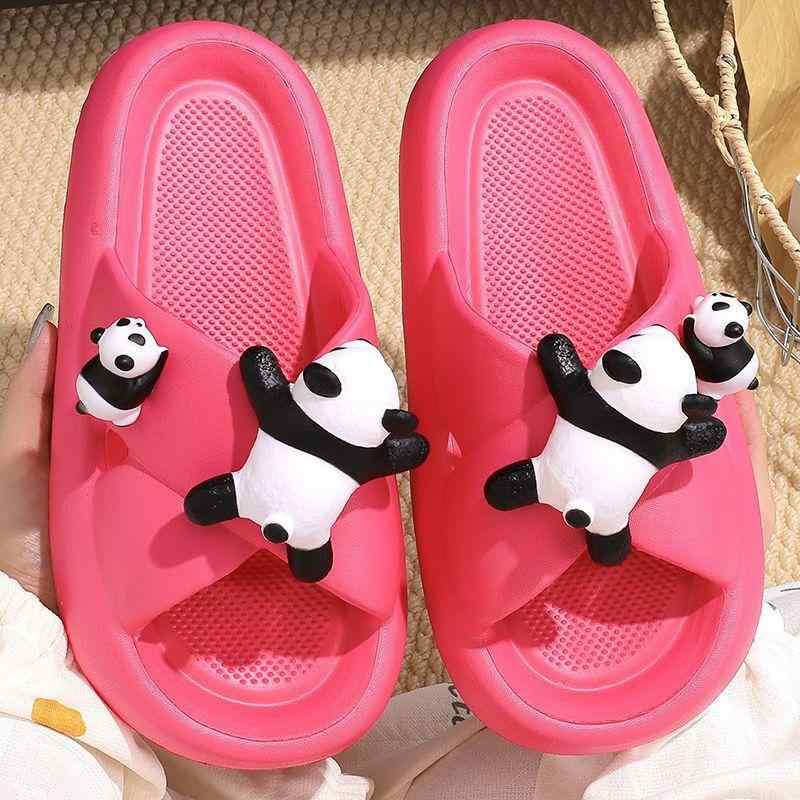 サンダル レディース 女性用 パンダ かわいい EVA素材 滑り止め 防臭 速乾 通気性 防水 軽量 厚底 衝撃吸収 ルームシューズ 外履き 普段使い 春夏