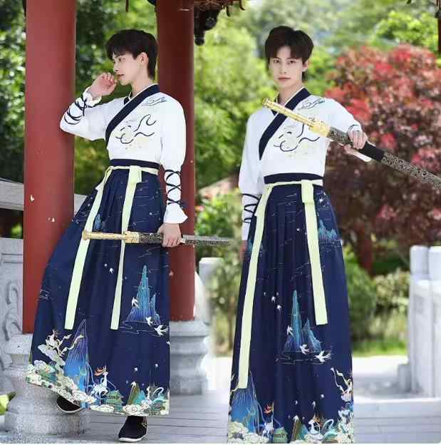漢服 メンズ 中国風 武侠 剣士 古風 時代劇 衣装 学生 舞台 演劇 パフォーマンス 学園祭 イベント かっ..