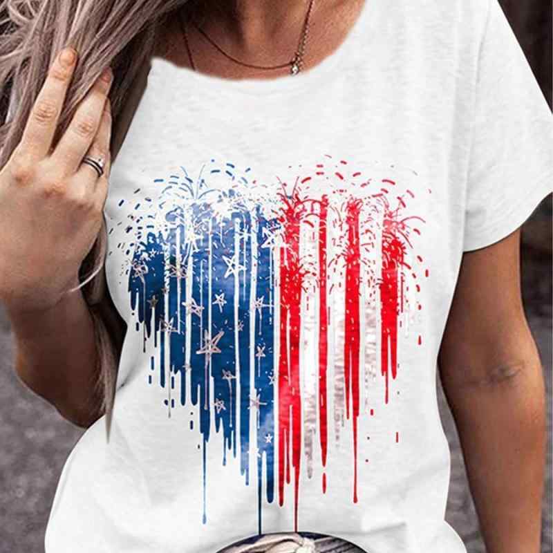 Tシャツ レディース 丸首 半袖 プリント柄 ゆったり ルーズフィット ポリエステル 春夏 欧米風 カジュアル ストリート クルーネック 女性用 トップス