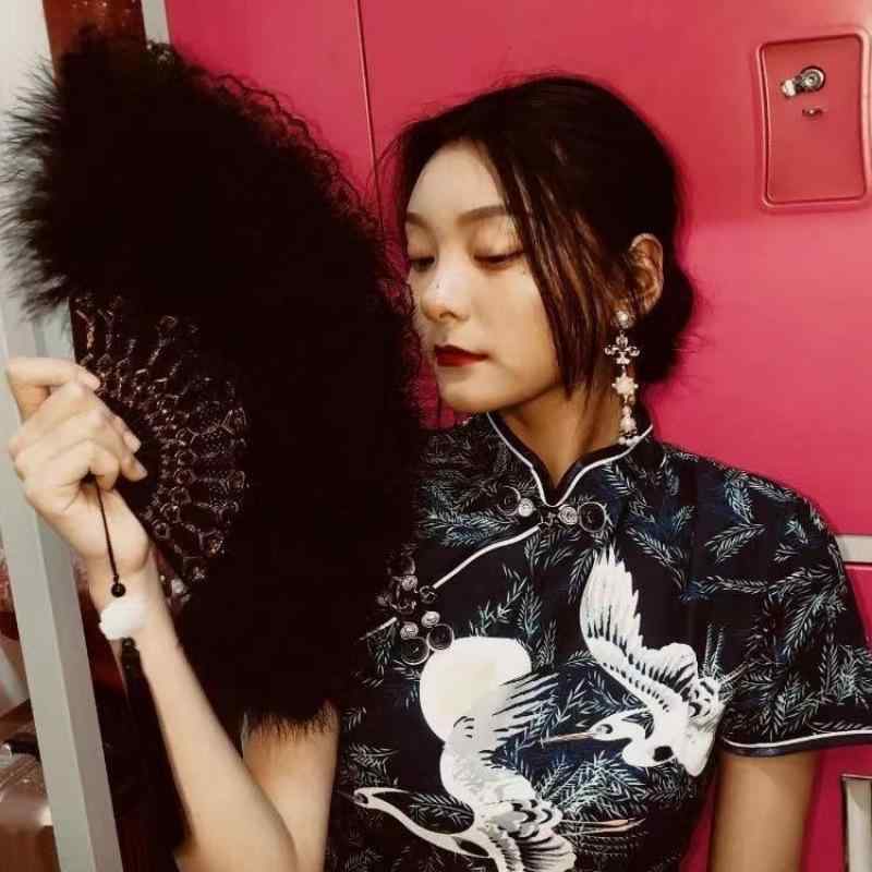 扇子 レース 羽根 結婚式 披露宴 ゴシック ロリータ チャイナドレス ファッションショー ライブ配信 撮..