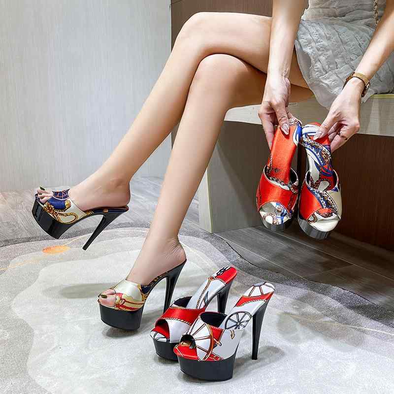 サンダル レディース 欧米風 ハイヒール スティレットヒール 厚底 プラットフォーム オープントゥ サテン生地 黒 杏 レッド パーティー 結婚式 二次会 フォーマル ドレスアップ エレガント 美脚 春夏 高級感
