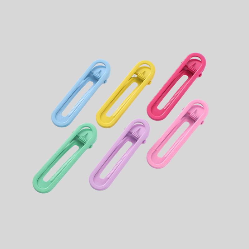 ヘアピン レディース 楕円 透かし彫り 跡がつかない ノンストレス 前髪用 ヘアクリップ マカロンカラー メタル製 ハンドメイド 髪留め カジュアル 大人可愛い