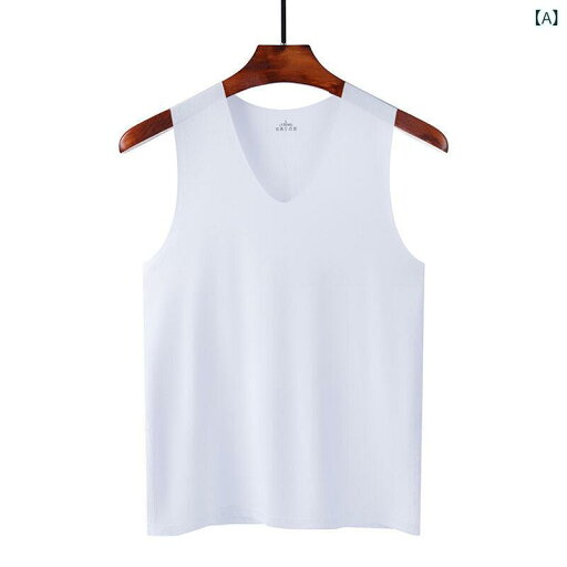 タンクトップ メンズ 男性用 薄手 接触冷感 Vネック 春夏 スリムフィット インナー スポーツ 大きいサイズ ノースリーブ Tシャツ ワイドショルダー 吸湿速乾