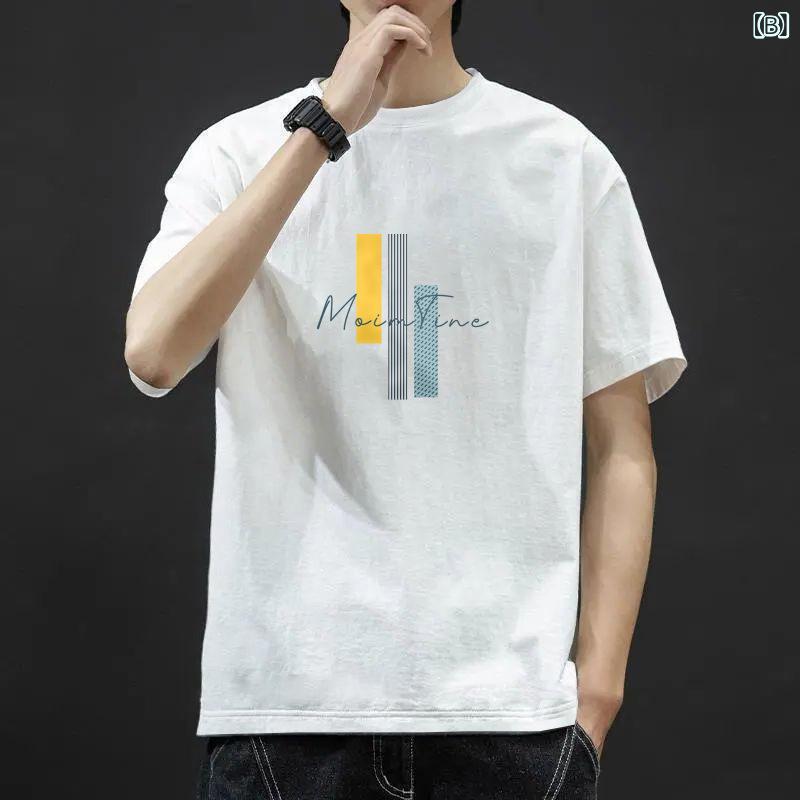 Tシャツ メンズ 男性用 半袖 クルーネック 丸首 ゆったり ルーズフィット オーバーサイズ ビッグシルエット プリント カジュアル ストリート 韓国ファッション 薄手 吸湿速乾 通気性 春夏 大きいサイズ ティーン 若者 学生 普段使い