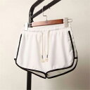 ショートパンツ レディース ゆったり ハイウエスト ワイド スポーツ ヨガ カジュアル ルームウェア 部屋着 ビーチ リラックス ポリエステル 春夏