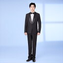 スーツ メンズ 男性用 舞台衣装 発表会 コンサート 合唱 演奏会 礼服 フォーマル 結婚式 披露宴 宴会 パーティー セットアップ スリムフィット ポリエステル 麻混 ブラック 黒 ホワイト 白|詳細画像