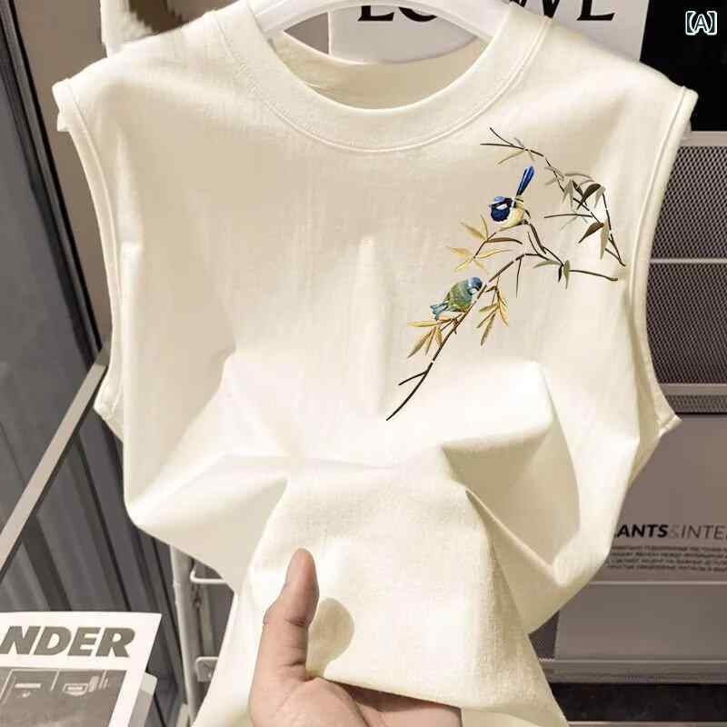 トップス メンズ 中国風 ノースリーブトップス 春夏 薄手 ゆったり 大きいサイズ カジュアル 着回し ポ..