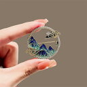 ブローチ レディース 女性用 レトロ アンティーク調 山河図 自然風景画 合金 ラインストーン 上品 エレガント 個性的 クリエイティブ おしゃれ ピン コサー...