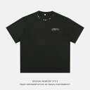 Tシャツ メンズ 男性 カラフル アルファベット 刺繍 半袖 ゆったり ルーズフィット ビッグシルエット クルーネック 丸首 コットン 綿 アメカジ カジュアル 普段使い デイリーユース ペアルック カップル 春夏