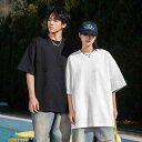 Tシャツ メンズ 男性用 半袖 カットソー ルーズフィット ビッグシルエット テクスチャー感 ダメージ加工 不規則な破れ クルーネック ポリエステル綿混 春夏 アメカジ ストリート ペア ユニセックス 普段使い ホワイト ブラック