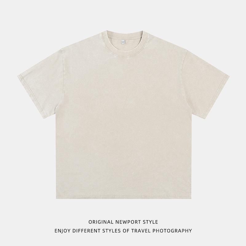 Tシャツ 男女兼用 ユニセックス ベーシック 半袖 厚手 ウォッシュ加工 アメカジ レトロ ヴィンテージ風 クルーネック コットン 綿 ゆったり オーバーサイズ...