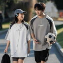 Tシャツ メンズ 男性用 半袖 トップス 配色切り替え ラグランスリーブ クルーネック ロゴプリント アルファベットプリント アメカジ ストリート ルーズフィッ...