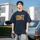 Tシャツ メンズ 男性用 カップル ペア ルーズフィット ゆったり オーバーサイズ 半袖 トップス 綿 アメカジ ストリートファッション 普段使い ヴィンテージ...