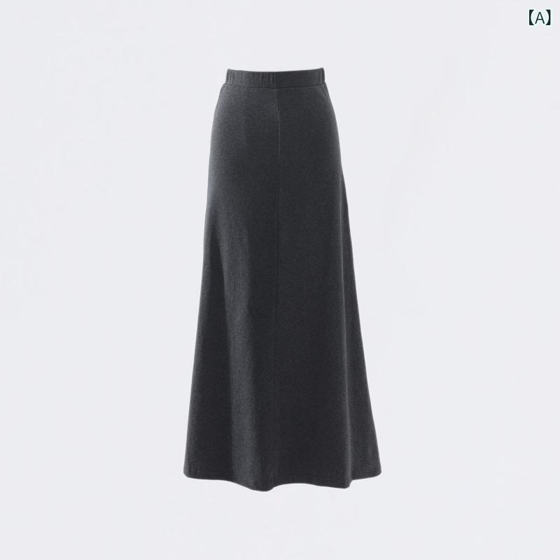 フリルマーメイドロングスカート レディース ハイウエスト グレー エレガント フェミニン 上品 スタイルアップ 綿混 ストレッチ 春夏 普段使い 通勤 オフィス カジュアル