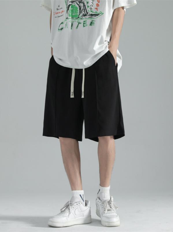 ショートパンツ メンズ 接触冷感 夏 薄手 ゆったり 大きいサイズ 普段使い ハーフ丈 カジュアル ポリエステル素材 ストレート 無地 軽量