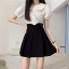 スカート レディース ブラック ハイウエスト プリーツスカート Aライン ミニ丈 春夏 大きいサイズ 体型..