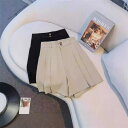 ハーフパンツ レディース 大きいサイズ ぽっちゃりさん向け 秋冬 ハイウエスト ワイド 着痩せ効果 ゆったり スラックス風 きれいめ おしゃれ カジュアル オフィス 普段使い ポリエステル