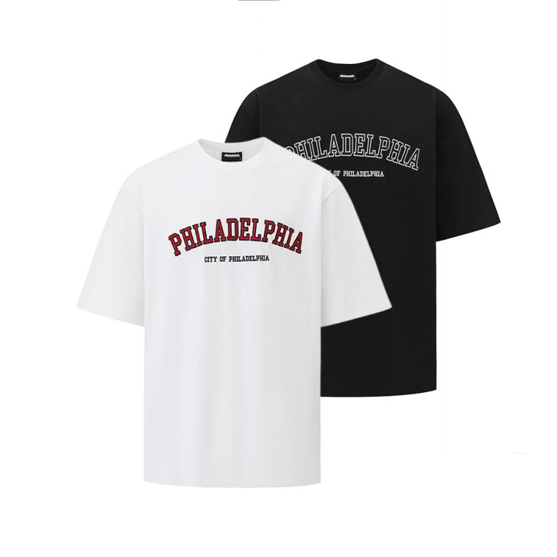 Tシャツ メンズ アメカジ レタープリント 韓国 ストリート カジュアル 綿 クルーネック 五分袖 ゆったり オーバーサイズ 普段着 春夏