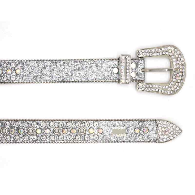 ベルト 男女兼用 総ラインストーン装飾 ワイドベルト 個性的 ストリートファッション インフルエンサー..