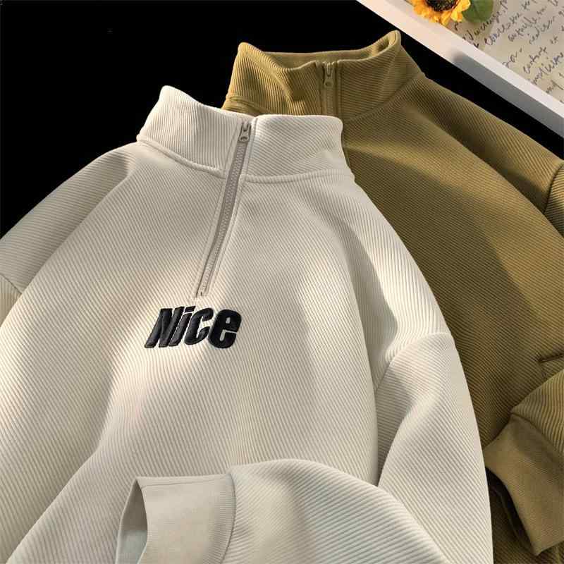 スウェット メンズ ハーフジップ スタンドカラー トレーナー 秋冬 アメカジ レトロ 個性的 切り替え カ..