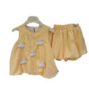 キッズ 女の子 セットアップ 上下セット 夏 ノースリーブ 立体うさぎ 立体アヒル トップス ショートパンツ かわいい おしゃれ プリンセス バルーンシルエット...