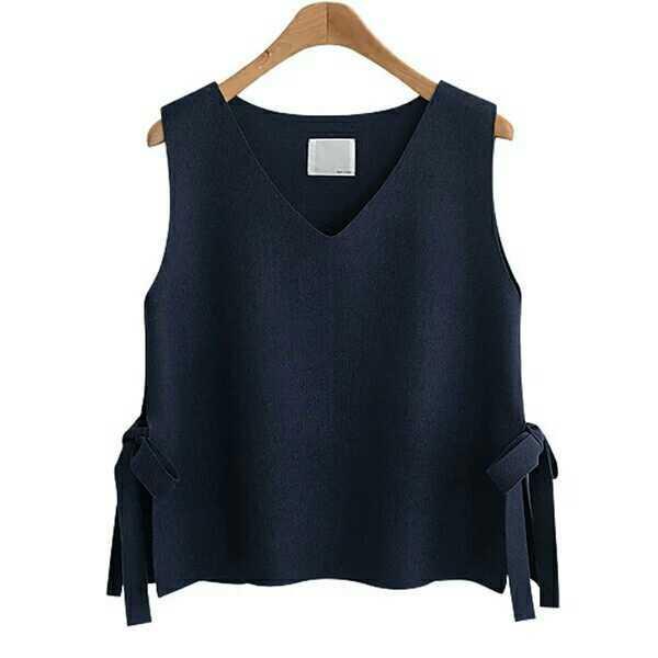 V-Neck - ニットベスト レディース Vネック ゆったり プルオーバー ウール混 アセテート混 カジュアルスタイル 普段使い レイヤード ショート丈 秋冬 ブラック キャメル ネイビー ワインレッド